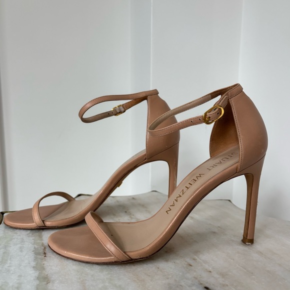 Stuart Weitzman $700 Tan Beige Revolve NudistSong Women's Sandals 7.5 - Picture 5 of 7